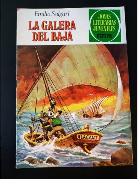 EXCELENTE ESTADO JOYAS LITERARIAS JUVENILES LA GALERA DEL BAJA EMILIO SALGARI EDITORIAL BRUGUERA