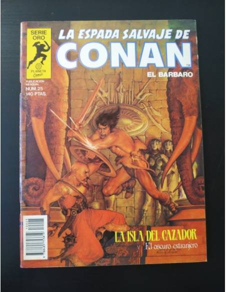 CASI EXCELENTE ESTADO LA ESPADA SALVAJE DE CONAN 25 SERIE ORO PLANETA