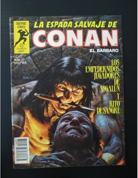 CASI EXCELENTE ESTADO LA ESPADA SALVAJE DE CONAN 27 SERIE ORO PLANETA
