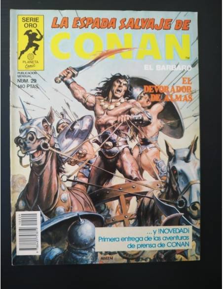 EXCELENTE ESTADO LA ESPADA SALVAJE DE CONAN 29 SERIE ORO PLANETA