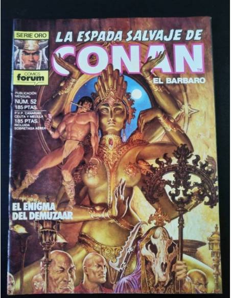 CASI EXCELENTE ESTADO LA ESPADA SALVAJE DE CONAN 52 FORUM SERIE ORO