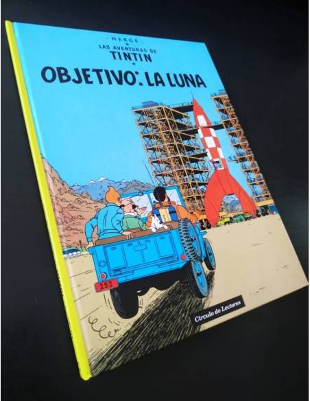 DE KIOSCO LAS AVENTURAS DE TINTIN OBJETIVO LA LUNA CIRCULO DE LECTORES HERGE TOMO TAPA DURA