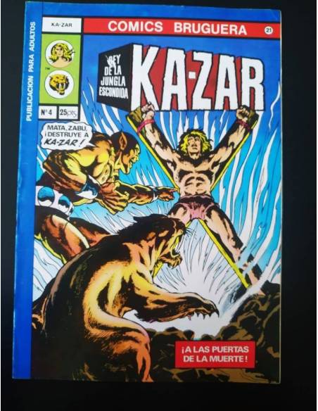 EXCELENTE ESTADO KA-ZAR 4 COMICS BRUGUERA 21