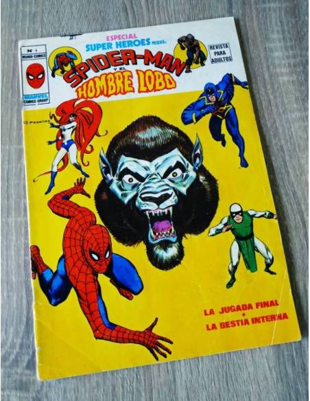 MUY BUEN ESTADO SUPER HEROES 4 ESPECIAL VERTICE SPIDERMAN