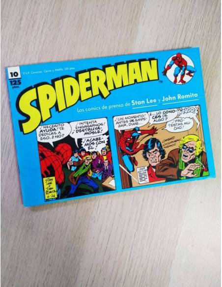 CASI EXCELENTE ESTADO SPIDERMAN 10 TIRAS DE PRENSA FORUM JOHN ROMITA Y STAN LEE