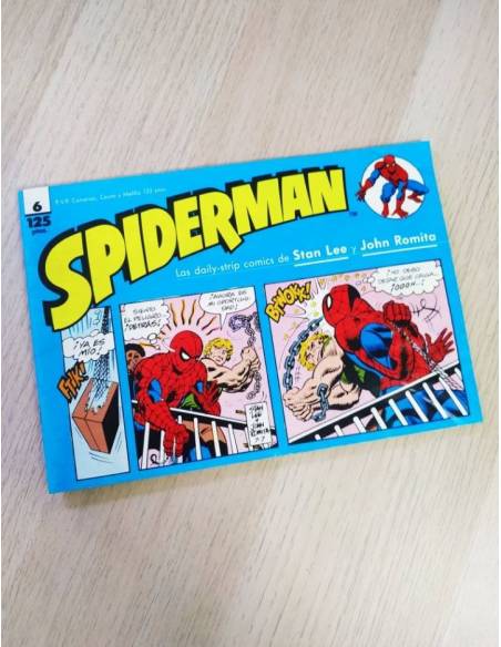 CASI EXCELENTE ESTADO SPIDERMAN 6 TIRAS DE PRENSA FORUM JOHN ROMITA Y STAN LEE