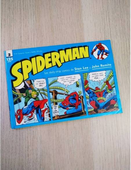 EXCELENTE ESTADO SPIDERMAN 2 TIRAS DE PRENSA FORUM JOHN ROMITA Y STAN LEE