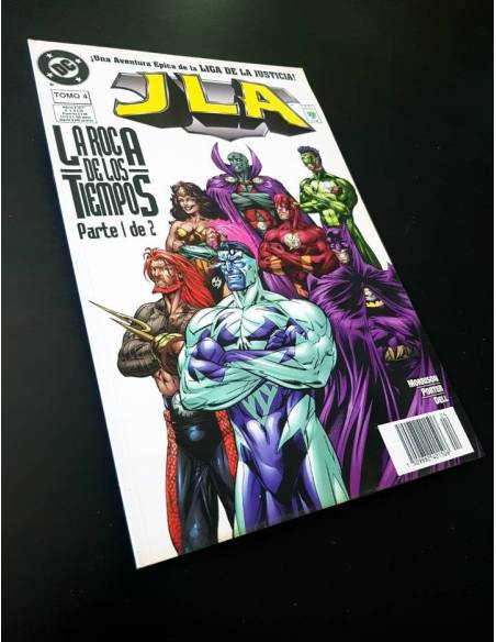 CASI EXCELENTE ESTADO JLA LA ROCA DE LOS TIEMPOS 1 TOMO NORMA