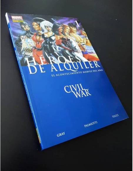 CASI EXCELENTE ESTADO HEROES DE ALQUILER 1 CIVIL WAR TOMO PANINI
