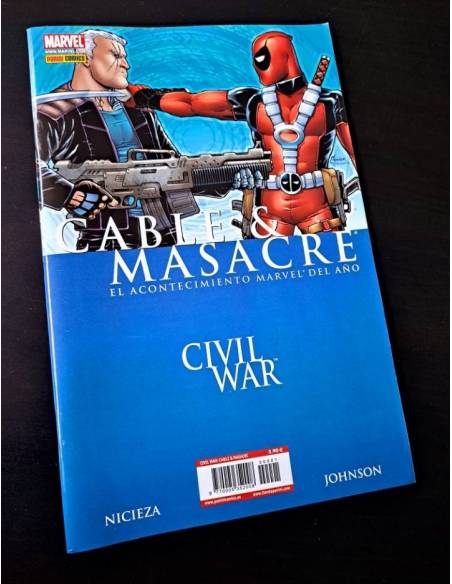 EXCELENTE ESTADO ECIVIL WAR CABLE Y MASACRE PANINI COMICS