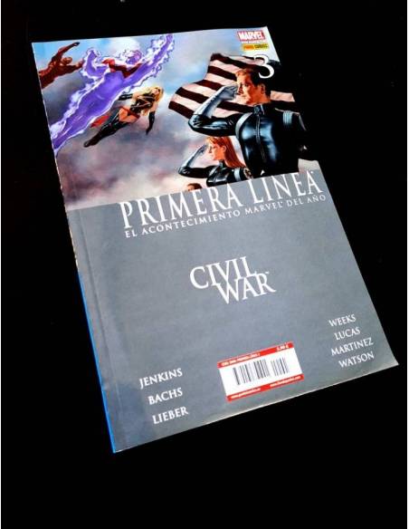 CASI EXCELENTE ESTADO CIVIL WAR PRIMERA LINEA 3 PANINI