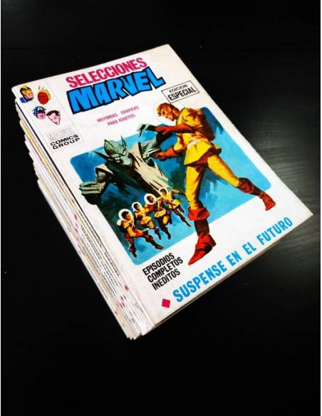 MUY BUEN ESTADO SUELTOS PREGUNTAR SELECCIÓNES MARVEL COMPLETA TACO VERTICE