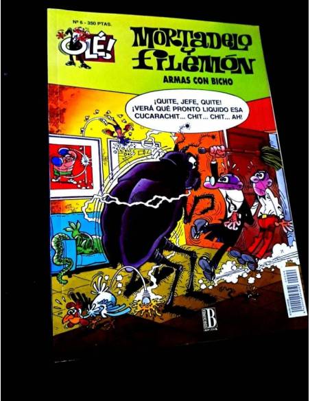 EXCELENTE ESTADO 1° PRIMERA EDICION MORTADELO Y FILEMON 6 ARMAS CON BICHO EDICIONES B OLE