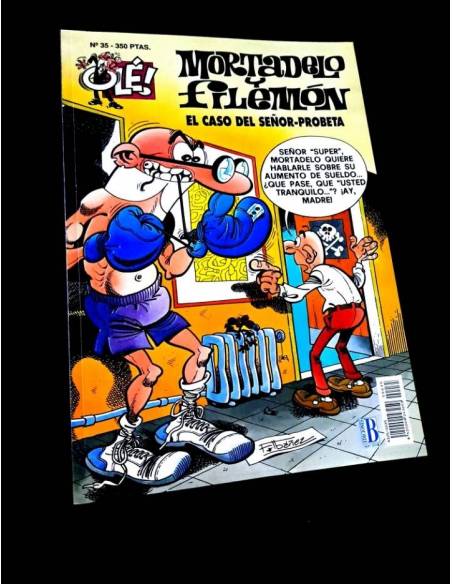 EXCELENTE ESTADO 1° PRIMERA EDICION MORTADELO Y FILEMON 35 EL CASO DEL SEÑOR-PROBETA EDICIONES B OLE