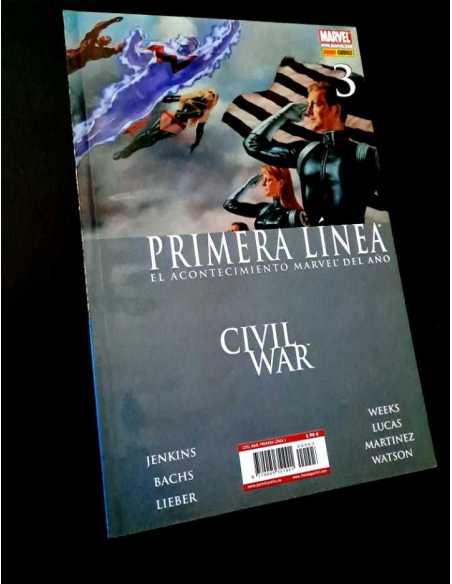 CASI EXCELENTE ESTADO CIVIL WAR PRIMERA LINEA 3 COMICS PANINI MARVEL
