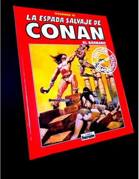 EXCELENTE ESTADO LA ESPADA SALVAJE DE CONAN TOMO 6 ROJO EDICION COLECCIONISTA COMICS FORUM