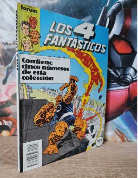 CASI EXCELENTE ESTADO LOS 4 FANTASTICOS 76 AL 80 RETAPADO CÓMICS FÓRUM