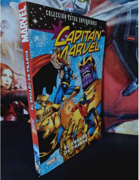 EXCELENTE ESTADO CAPITÁN MARVEL EL ENGAÑO DE THANOS COMICS PANINI COLECCION EXTRA SUPERHEROES