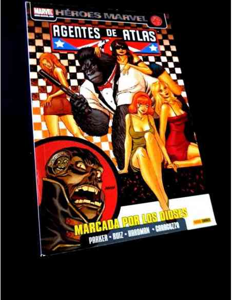 EXCELENTE ESTADO AGENTES DE ATLAS 4 HEROES MARVEL MARCADA POR LOS DIOSES PANINI