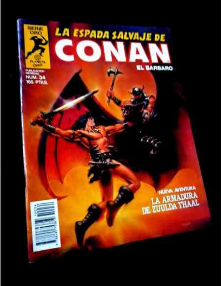 MUY BUEN ESTADO LA ESPADA SALVAJE DE CONAN 34 SERIE ORO COMICS PLANETA