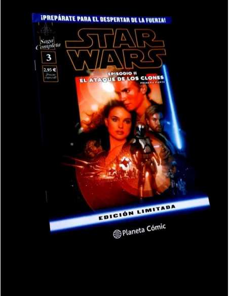 EXCELENTE ESTADO STAR WARS 3 EPISODIO EL ATAQUE DE LOS CLONES COMICS PLANETA EDICION LIMITADA