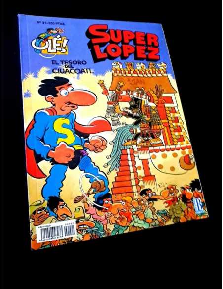 CASI EXCELENTE ESTADO 1° PRIMERA EDICION SUPER LOPEZ 21 COLECCION OLE EDICIONES B RELIEVE