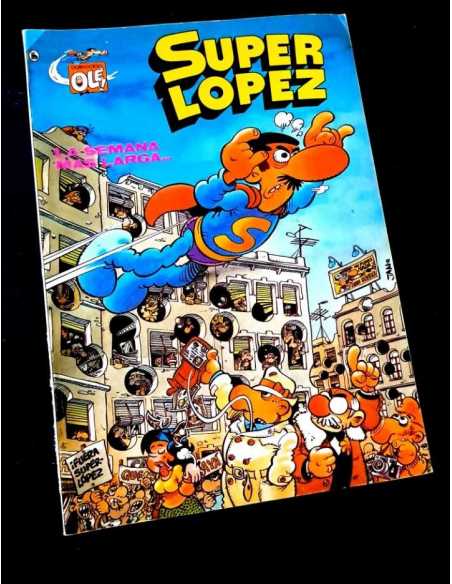 MUY BUEN ESTADO 2° SEGUNDA EDICION SUPER LOPEZ 6 COLECCION OLE BRUGUERA RELIEVE