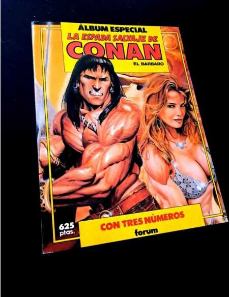 CASI EXCELENTE ESTADO RETAPADO ALBUM ESPECIAL LA ESPADA SALVAJE DE CONAN 96 AL 98 COMICS FORUM