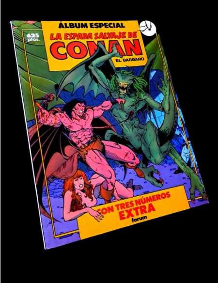 MUY BUEN ESTADO RETAPADO ALBUM ESPECIAL LA ESPADA SALVAJE DE CONAN 74 AL 76 COMICS FORUM