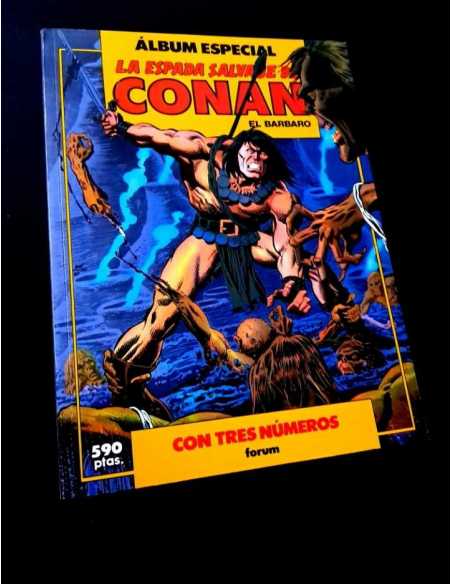 EXCELENTE ESTADO RETAPADO ALBUM ESPECIAL LA ESPADA SALVAJE DE CONAN 77 AL 79 COMICS FORUM