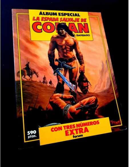 EXCELENTE ESTADO RETAPADO ALBUM ESPECIAL LA ESPADA SALVAJE DE CONAN 86 AL 88 COMICS FORUM