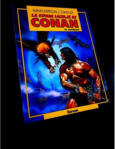 EXCELENTE ESTADO RETAPADO ALBUM ESPECIAL 25 LA ESPADA SALVAJE DE CONAN COMICS FORUM