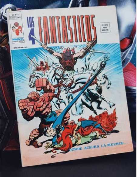 LOS 4 FANTÁSTICOS 21 VOL II DONDE ACECHA LA MUERTE COMICS EDICIONES VERTICE