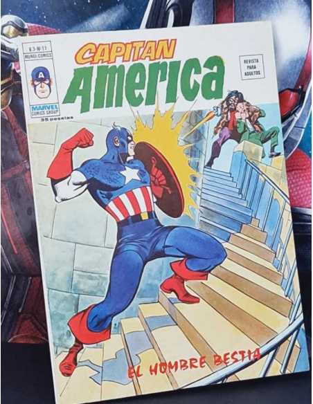 DE KIOSCO CAPITAN AMERICA 11 VOL III EL HOMBRE BESTIA COMICS EDICIONES VERTICE