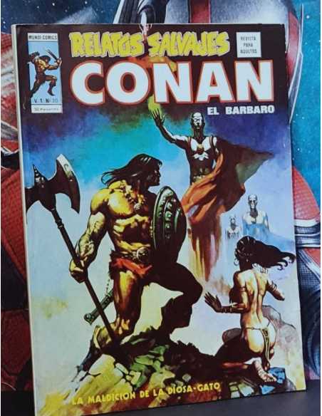 EXCELENTE ESTADO RELATOS SALVAJES 30 CONAN LA MALDICIÓN DE LA DIOSA GATO COMICS EDICIONES VERTICE