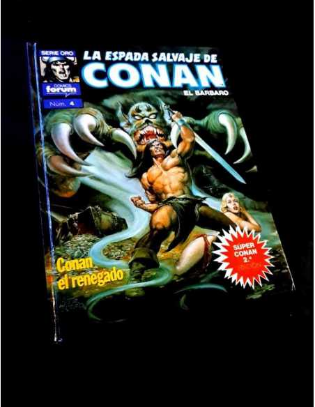 EXCELENTE ESTADO SUPER CONAN 4 ESPADA SALVAJE DE CONAN 2° SEGUNDA EDICIÓN EL RENEGADO COMICS FORUM