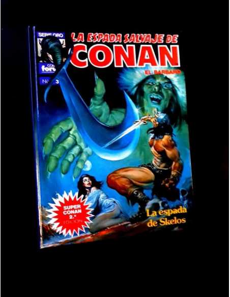 CASI EXCELENTE ESTADO SUPER CONAN 3 ESPADA SALVAJE DE CONAN 2° SEGUNDA EDICIÓN COMICS FORUM