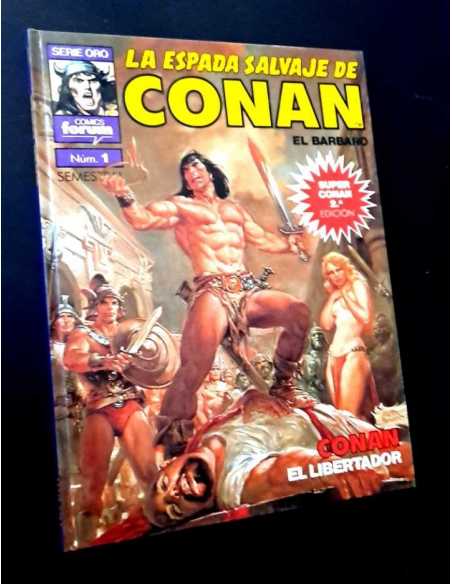 EXCELENTE ESTADO SUPER CONAN 1 ESPADA SALVAJE DE CONAN 2° SEGUNDA EDICIÓN EL LIBERTADOR COMICS FORUM