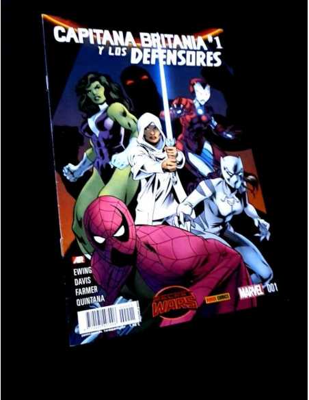 EXCELENTE ESTADO CAPITANA BRITANIA Y LOS DEFENSORES 1 PANINI COMICS MARVEL