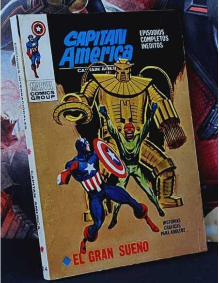 CASI EXCELENTE ESTADO CAPITAN AMERICA 24 EL GRAN SUEÑO TACO EDIONES INTERNACIONALES VERTICE