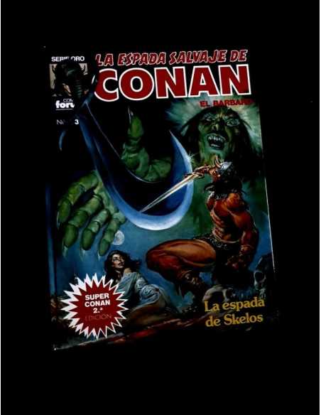 EXCELENTE ESTADO 2° SEGUNDA EDICION SERIE ORO SUPER CONAN 3 LA ESPADA SALVAJE FORUM