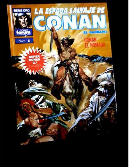 CASI EXCELENTE ESTADO 2° SEGUNDA EDICION SERIE ORO SUPER CONAN 5 LA ESPADA SALVAJE FORUM