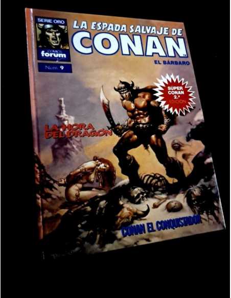 CASI EXCELENTE ESTADO 2° SEGUNDA EDICION SERIE ORO SUPER CONAN 9 LA ESPADA SALVAJE FORUM