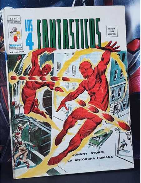 MUY BUEN ESTADO LOS CUATRO FANTÁSTICOS 13 VOL II JOHNNY STORM LA ANTORCHA HUMANA GRAPA VERTICE