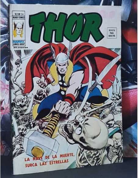 THOR VOL II LA NAVE DE LA MUERTE SURCA LAS ESTRELLAS GRAPA VERTICE BASTANTE NUEVO SIGNOS HUMEDAD