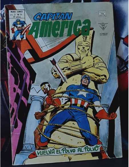 BUEN ESTADO CAPITAN AMERICA 34 VOL III VUELVA EL POLVO AL POLVO GRAPA EDICIONES VERTICE