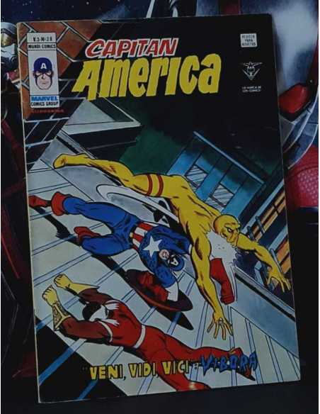 CAPITAN AMERICA 28 VOL III VENI VIDI VICI VIBORA NORMAL ESTADO BOLI CONTRAPORTADA GRAPA VERTICE