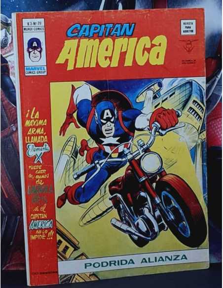 MUY BUEN ESTADO CAPITAN AMERICA 20 VOL III PODRIDA ALIANZA GRAPA EDICIONES VERTICE