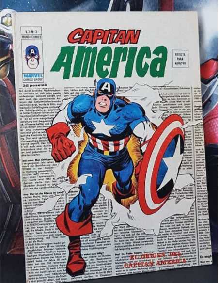 COMIC CAPITAN AMERICA 5 VOL3 EL ORIGEN GRAPA VERTICE MUY BUEN ESTADO VOLUMEN VOL.3