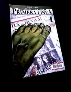 EXCELENTE ESTADO WORLD WAR HULK PRIMERA LINEA 1 PANINI...